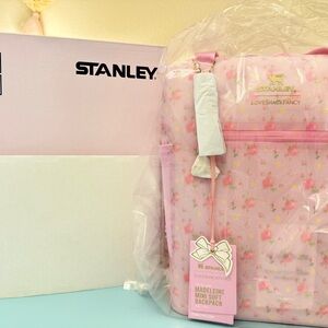 LoveShackFancy Pink and Yellow Floral Backpack